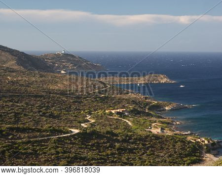 Beautiful Landscape Of The Coastline In Northern Corsica, The Revellata With Beaches, Cliffs And Lig
