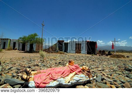Statue Of Difunta Correa At The Road