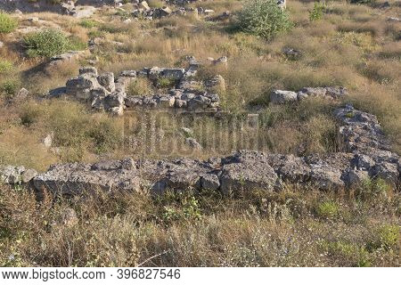 Remains Of The Ancient Greco-scythian Settlement Chaika Near The Village Of Zaozernoe, Evpatoria, Cr