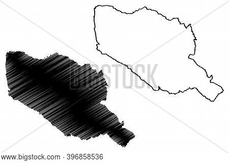 Muranga County (republic Of Kenya, Central Province) Map Vector Illustration, Scribble Sketch Murang