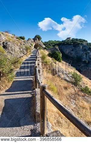 Path That Goes Up To The Viewpoint Of The Ventano Del Diablo In The Mountain Of Cuenca, Spain