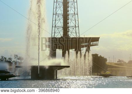 Brasilia, Df, Brazil - August 22, 2020: Brasilia Tv Tower On A Sunny Day. Tv Tower In The Square Of 
