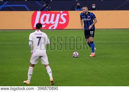 Milano, Italy. 25th November 2020. Milan Skriniar Of Fc Internazionale   During Uefa Champions Leagu