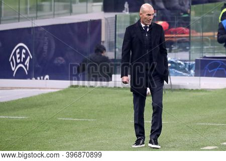 Milano, Italy. 25th November 2020. Zinedine Zidan, Head Coach Of  Of Real Madrid Fc   During Uefa Ch