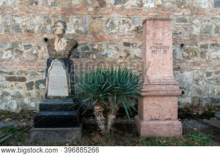 Tbilisi, Georgia - 23 November, 2020: Mtatsminda Pantheon Of Writers And Public Figures, Cemetery Ne