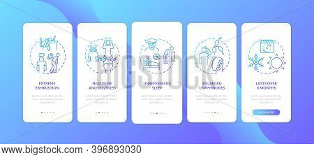 Cfs Signs Onboarding Mobile App Page Screen With Concepts. Extreme Exhaustion, Long-lasting Disease 