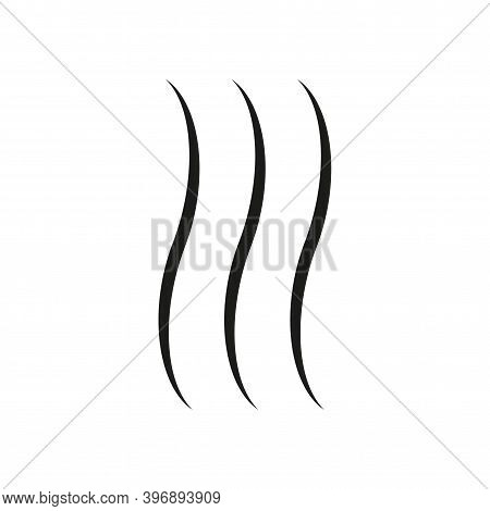 Warm Icon Isolated. Steam, Vapor, Odor, Smoke, Smell Sign Or Aroma Vector Symbol On White Background