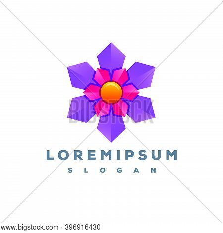 Color Flower Logo Design Vector Template Easy To Use