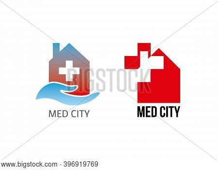 Set Logo Medicine City Template Design Vector