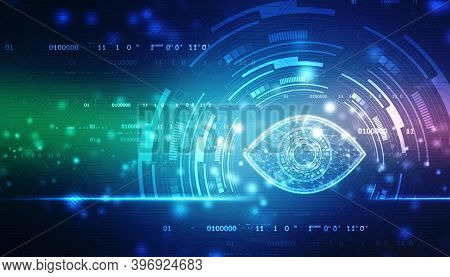 Biometric Screening Eye, Digital Eye, Security Concept, Cyber Security Concept, Technology Concept B