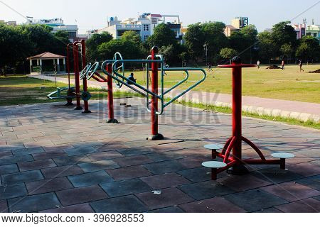 Utter Pardesh , India - Open Gym , A Picture Of Open Gym In Noida 22 November 2020