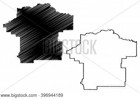 Fergus County, Montana (u.s. County, United States Of America, Usa, U.s., Us) Map Vector Illustratio