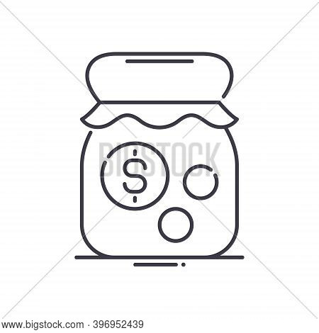 Fund Icon, Linear Isolated Illustration, Thin Line Vector, Web Design Sign, Outline Concept Symbol W