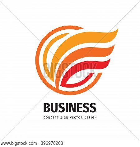 Business Development Concept Logo Design. Abstract Wing Positive Logo Sign. Transport Speed Delivery