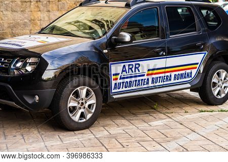 Romanian Arr (autoritatea Rutiera Romana) Car Parked In Bucharest, Romania, 2020