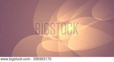 Stylish Abstract Red Orange Background With Curved Elements, Curves And Light
