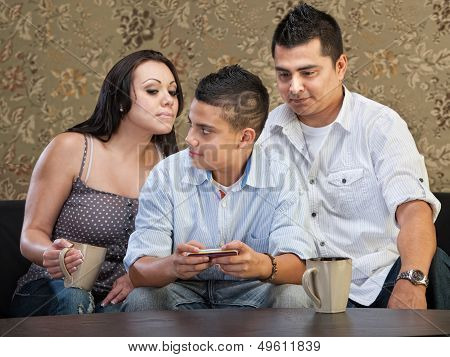 Hsiapanic Parents Watching Son
