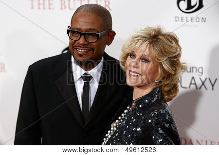NEW YORK-AUG 5: Actors Forest Whitaker and Jane Fonda attend the premiere of Lee Daniels' 