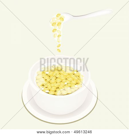 Mung Beans Sweet Dessert With Coconut Milk