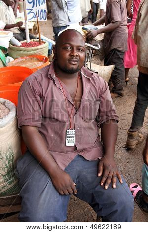 African Market Vendor Portrait