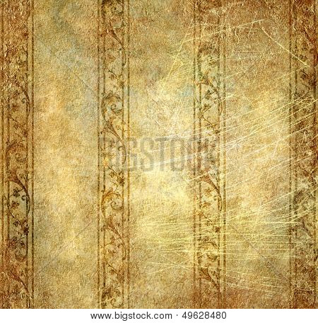 vintage wallpaper background in golden colors