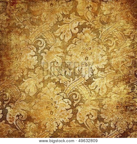 brown vintage background with shabby patterns