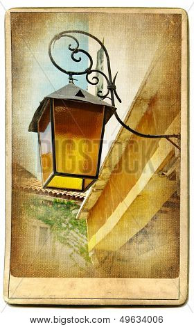 vintage cards series - old venetian lantern