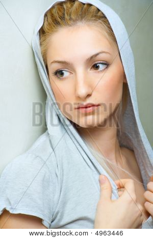 Portrait Of Young Beautiful Woman