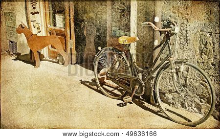 old italian streets- retro styled picture
