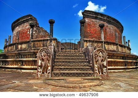 ancient  Polonnaruwa temple - medieval capital of Ceylon,UNESCO World Heritage Site