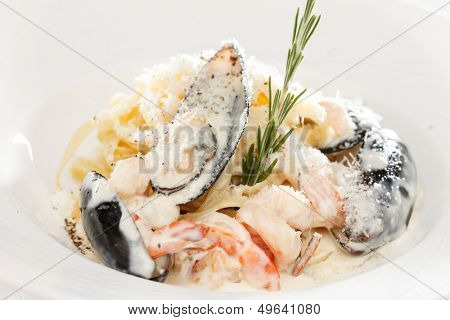 Pasta with seafood 