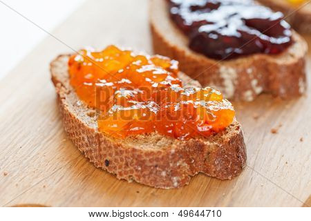 toasts with jam