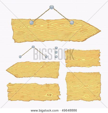 Blank Wooden Signs (hanging And Light)