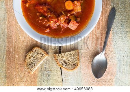 Stew Zucchini Stewed Vegetables Meat Food Meal Vintage