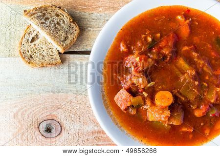 Stew Zucchini Stewed Vegetables Meat Food Meal Vintage