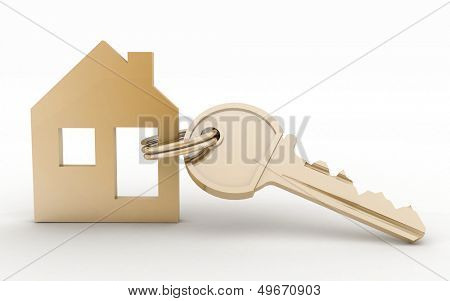 3d model hous symbol set with key