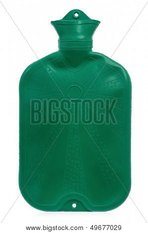 Hot water bottle isolated on white background 