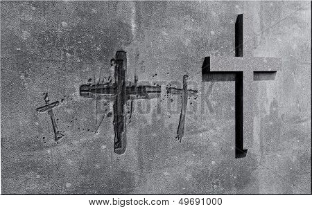 Crosses Carved In The Wall