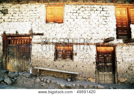 Peruvian village in Cordiliera Huayhuash, Peru, South America