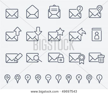 Mail icon set