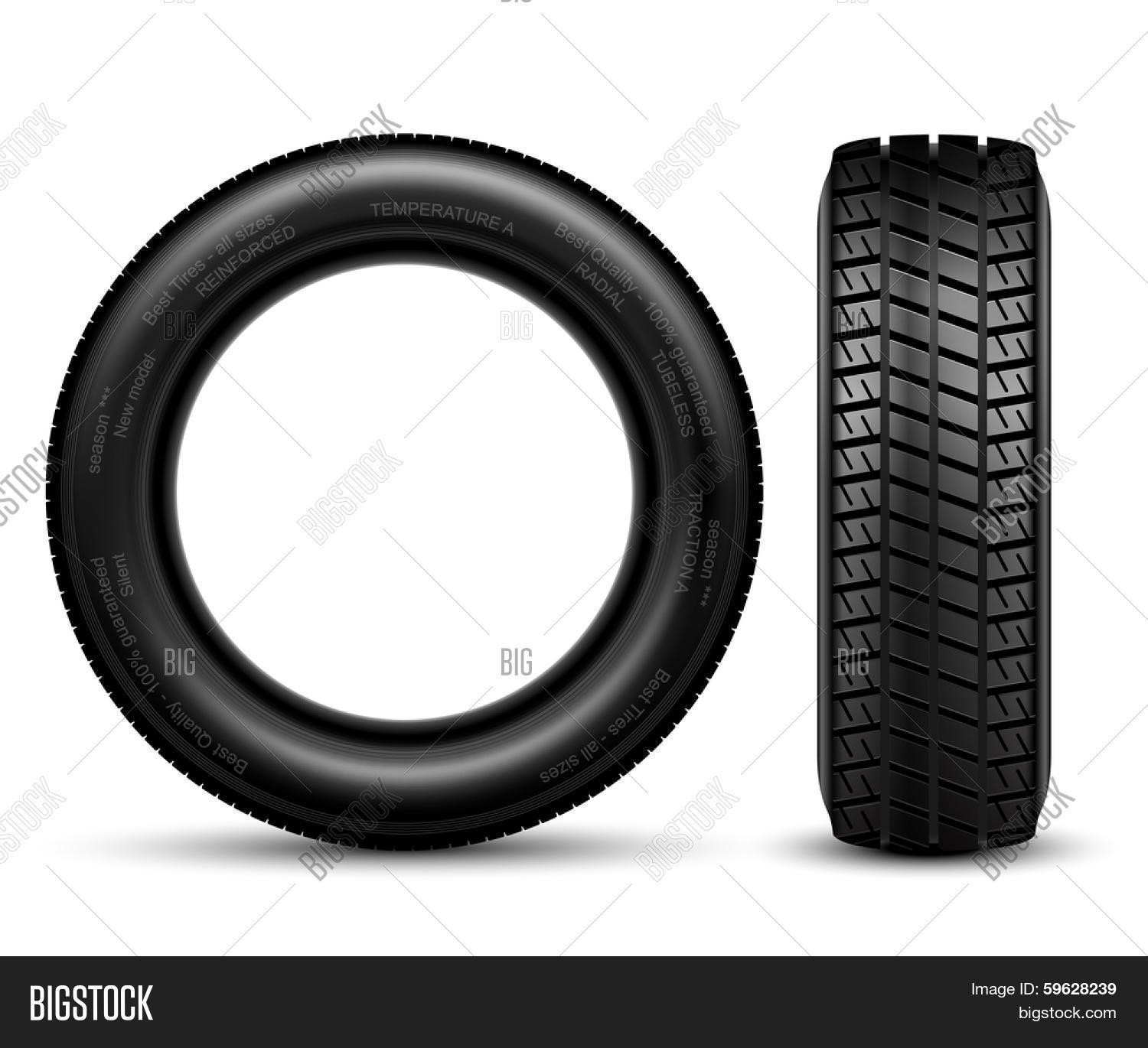 Illustration Car Tire Vector & Photo (Free Trial) | Bigstock