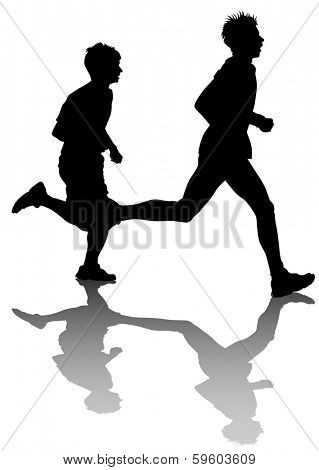 Men thletes on running race