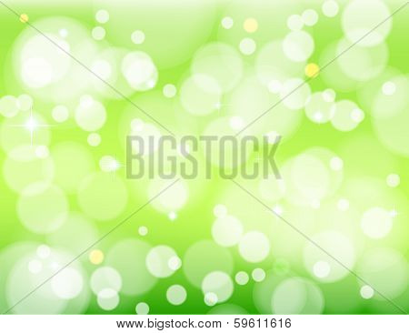 Green Bokeh Abstract Vector Background