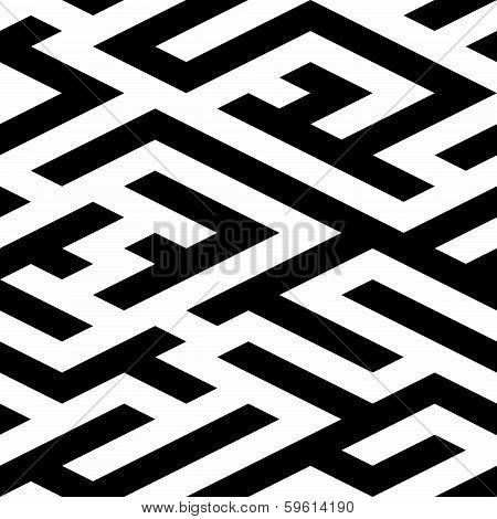 Endless Labyrinth. Seamless Background Pattern