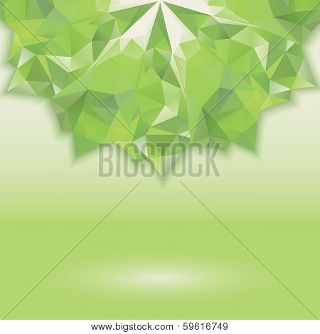 Green Triangle Crystal Horizontal