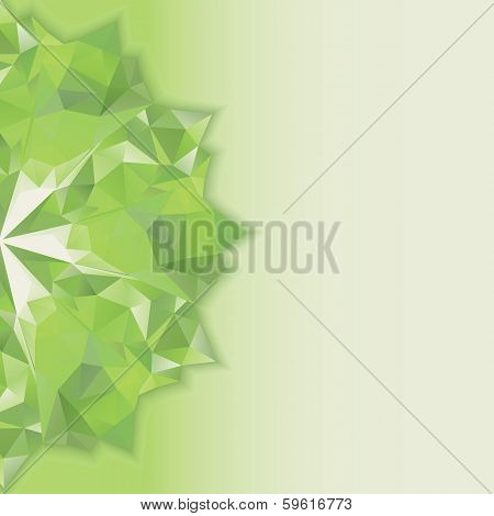 Green Triangle Crystal Vertical
