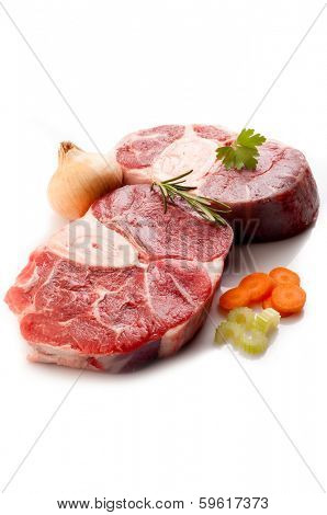 raw marrowbone with ingredients