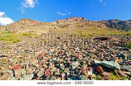 Talus Slope On A Mountain Ridge