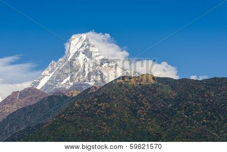 The Machapuchre in the Annapurna region,  Nepal