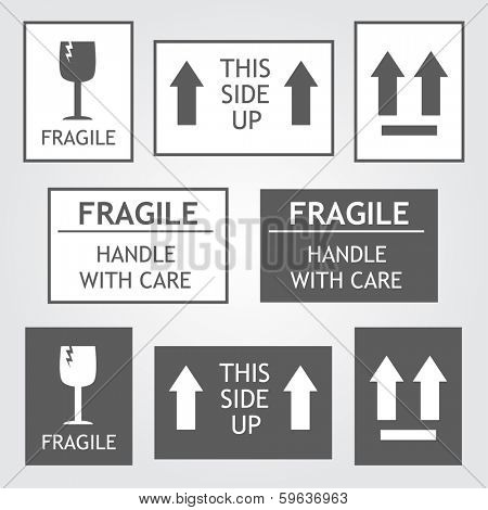 Shipping signs illustration